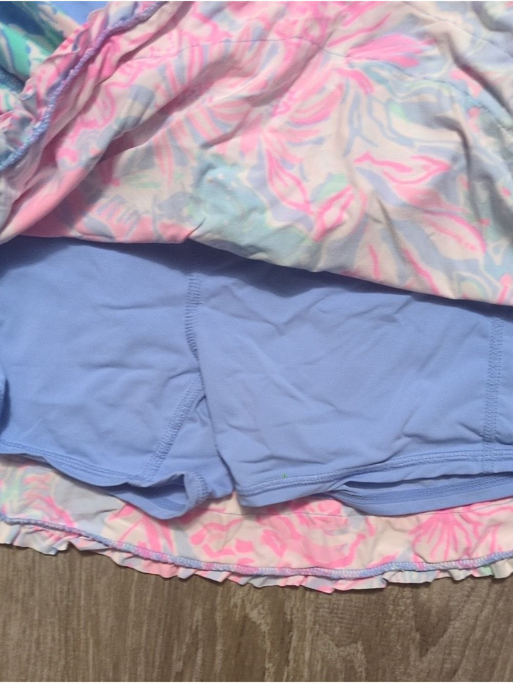 Lilly Pulitzer Luxletic Fionna Skort *GOLDEN HOUR* Turquoise Oasis Size Small - Picture 6 of 7